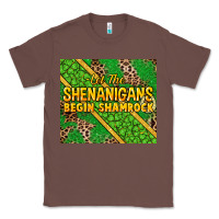 Chestnut Let the shenanigans begin shamrock tumbler Classic Tee - HowdyJamesFarm