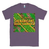 Lavender Let the shenanigans begin shamrock tumbler Classic Tee - HowdyJamesFarm
