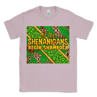Lilac Let the shenanigans begin shamrock tumbler Classic Tee - HowdyJamesFarm