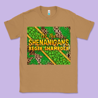 Let The Shenanigans Begin Shamrock Tumbler Classic Tee Designed By Howdyjamesfarm
