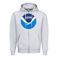 Heather Grey noaa national oceanic and atmospheric administrati Zipper Hoodie - SnappyArt