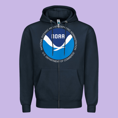 Noaa National Oceanic And Atmospheric Administrati Zipper Hoodie Designed By Snappyart