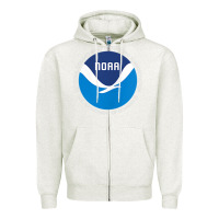 Oatmeal Heather noaa national oceanic and atmospheric administrati Zipper Hoodie - SnappyArt