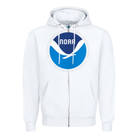 White noaa national oceanic and atmospheric administrati Zipper Hoodie - SnappyArt