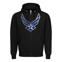 Black US Air Force USAF Zipper Hoodie - SnappyArt