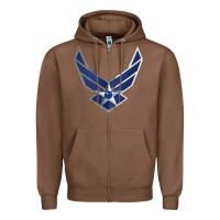 Chestnut US Air Force USAF Zipper Hoodie - SnappyArt