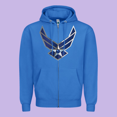 Us Air Force Usaf Zipper Hoodie Designed By Snappyart