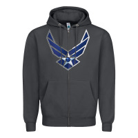 Smoke US Air Force USAF Zipper Hoodie - SnappyArt
