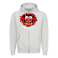 Dove Grey Muppets Animal Zipper Hoodie - SnappyArt