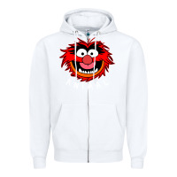 White Muppets Animal Zipper Hoodie - SnappyArt