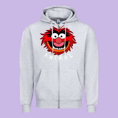 Muppets Animal Zipper Hoodie Designed By Snappyart