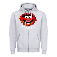 Heather Grey Muppets Animal Zipper Hoodie - SnappyArt