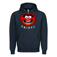 Navy Muppets Animal Zipper Hoodie - SnappyArt