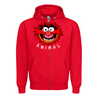 Red Muppets Animal Zipper Hoodie - SnappyArt