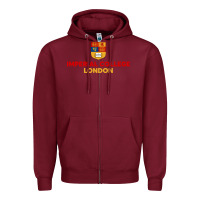 Burgundy imperial college london Zipper Hoodie - SnappyArt