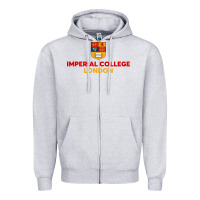 Heather Grey imperial college london Zipper Hoodie - SnappyArt