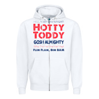 White hotty toddy Zipper Hoodie - SnappyArt