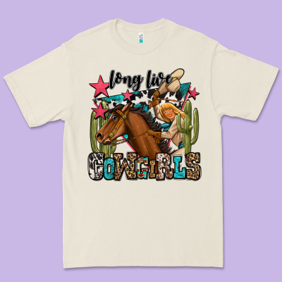 Long Live Cowgirls Premium Tee Designed By Oliviacreatesart