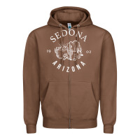Chestnut womens sedona arizona t shirt sedona az vintage arizona vacation v nec Zipper Hoodie - SnappyArt