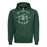 Sports Green womens sedona arizona t shirt sedona az vintage arizona vacation v nec Zipper Hoodie - SnappyArt