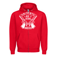 Red Snitches Are A Dying Breed Motorcycle Biker Gun Zipper Hoodie - SnappyArt