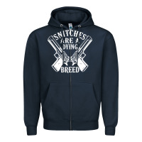 Snitches Are A Dying Breed Motorcycle Biker Gun Zipper Hoodie | Teevron
