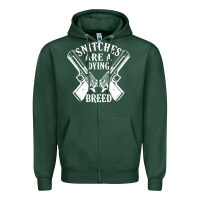 Sports Green Snitches Are A Dying Breed Motorcycle Biker Gun Zipper Hoodie - SnappyArt