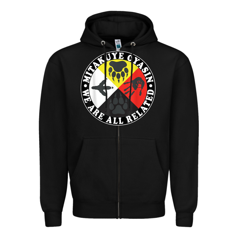 Native American Medicine Wheel, Mitakuye Oyasin T Shirt Zipper Hoodie by SnappyArt | Teevron