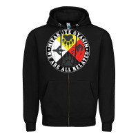 Black native american medicine wheel, mitakuye oyasin t shirt Zipper Hoodie - SnappyArt