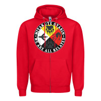 Red native american medicine wheel, mitakuye oyasin t shirt Zipper Hoodie - SnappyArt