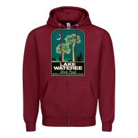 Burgundy Trending Lake Wateree State Park Sc Vintage Travel Zipper Hoodie - SnappyArt
