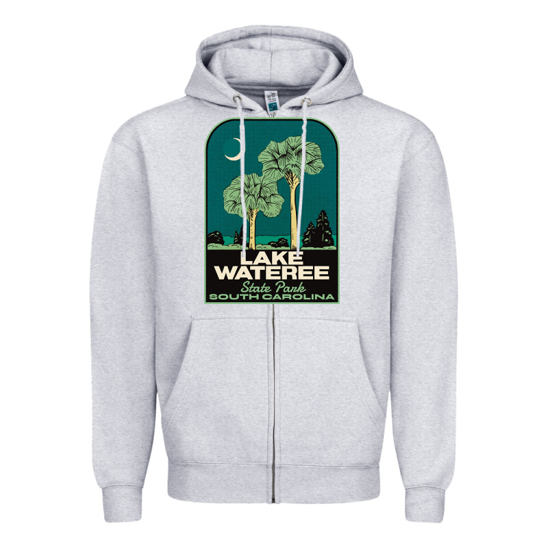 Trending Lake Wateree State Park Sc Vintage Travel Zipper Hoodie by SnappyArt | Teevron