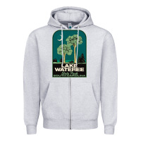 Heather Grey Trending Lake Wateree State Park Sc Vintage Travel Zipper Hoodie - SnappyArt