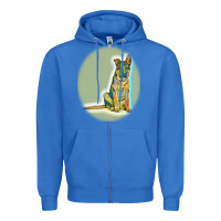 True Royal German Shepherd isolated on whot. Zipper Hoodie - SnappyArt