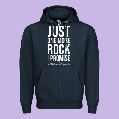 Rockhounds Gear Gift Just One More Rock Funny Rockhounding Zipper Hoodie Designed By Snappyart