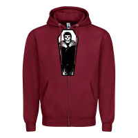 Burgundy the crimson ghost Zipper Hoodie - SnappyArt