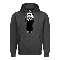 Charcoal Heather the crimson ghost Zipper Hoodie - SnappyArt