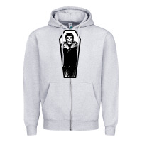 Heather Grey the crimson ghost Zipper Hoodie - SnappyArt