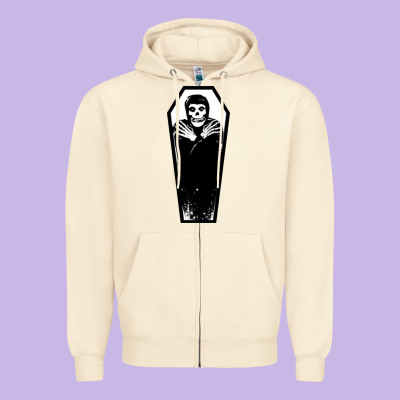 The Crimson Ghost Zipper Hoodie Designed By Snappyart
