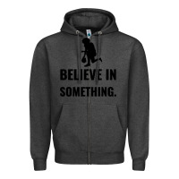 Charcoal Heather Colin Kaepernick Believe In Something Zipper Hoodie - SnappyArt