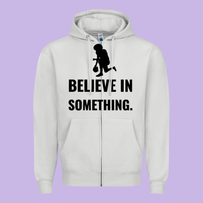 Colin Kaepernick Believe In Something Zipper Hoodie Designed By Snappyart