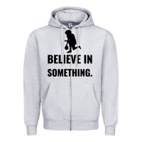 Heather Grey Colin Kaepernick Believe In Something Zipper Hoodie - SnappyArt