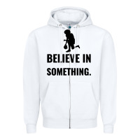 White Colin Kaepernick Believe In Something Zipper Hoodie - SnappyArt