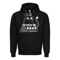 Black The KIFFNESS X ALUGALUG white cat Classic Zipper Hoodie - SnappyArt