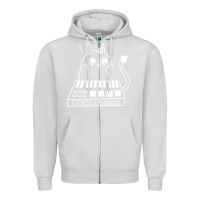Dove Grey The KIFFNESS X ALUGALUG white cat Classic Zipper Hoodie - SnappyArt