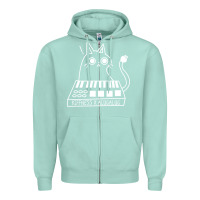 Seafoam The KIFFNESS X ALUGALUG white cat Classic Zipper Hoodie - SnappyArt