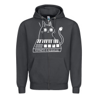 Smoke The KIFFNESS X ALUGALUG white cat Classic Zipper Hoodie - SnappyArt