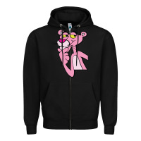 Black pink panther Zipper Hoodie - SnappyArt