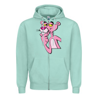 Seafoam pink panther Zipper Hoodie - SnappyArt