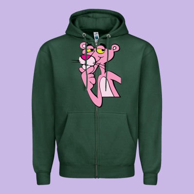Pink Panther Zipper Hoodie Designed By Snappyart